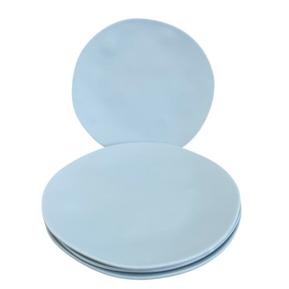 Tommy Bahama Melamine Dinner Plates 10.25in Pastel Blue Set of 4 NEW - Picture 1 of 15